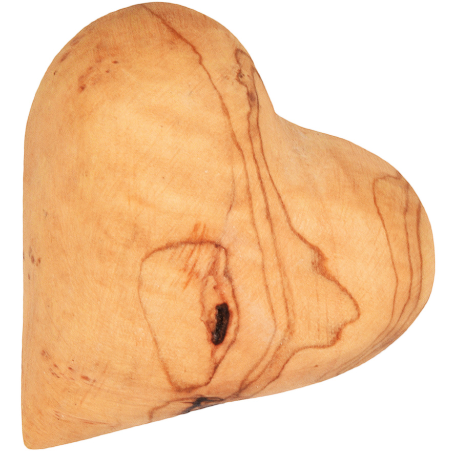 Olive Wood Heart – Made in the Holy Land – 2 inch