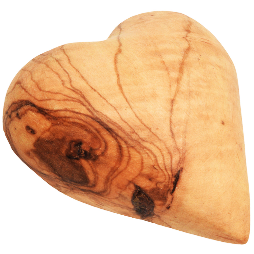 Olive Wood Heart - Made in the Holy Land - 2 inch