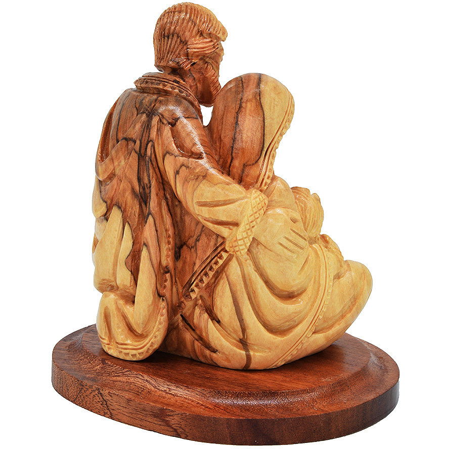 ‘Holy Family’ Figurine Olive Wood Carving from Bethlehem – 4.5″