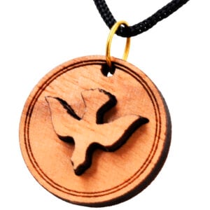 Olive Wood 'Holy Spirit Dove' Necklace - Made in the Holy Land