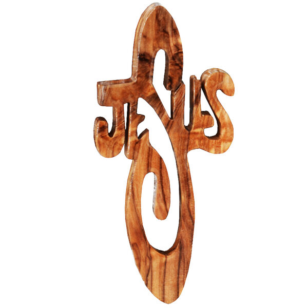 Jesus Cross' Olive Wood Wall Hanging - Made in the Holy Land