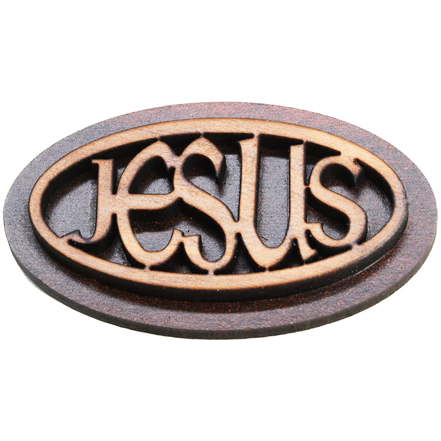 'JESUS' Olive Wood 3D Fridge Magnet - Made in Jerusalem