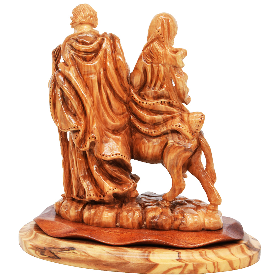 Pregnant Mary and Joseph Travelling by Donkey to Bethlehem