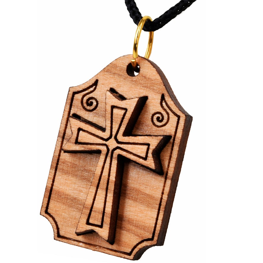 Olive Wood ‘Knights Templar Cross’ Pendant from Jerusalem