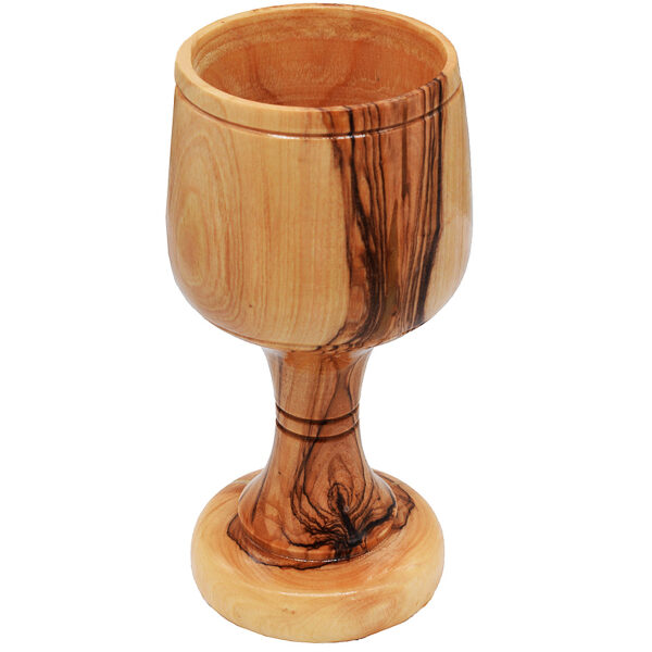 'The LORD's Supper' Olive Wood Cup - Made in the Holy Land - 6"