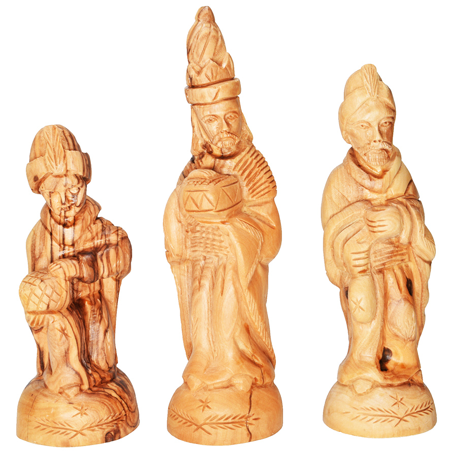 Christmas Hand Carved Olive Wood Nativity Pieces – 3 Kings