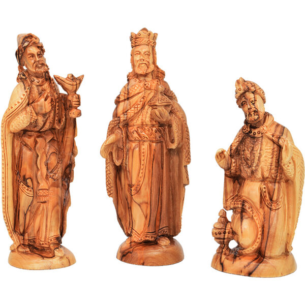 Luxury Olive Wood Nativity pieces 3 Kings - Made in Bethlehem