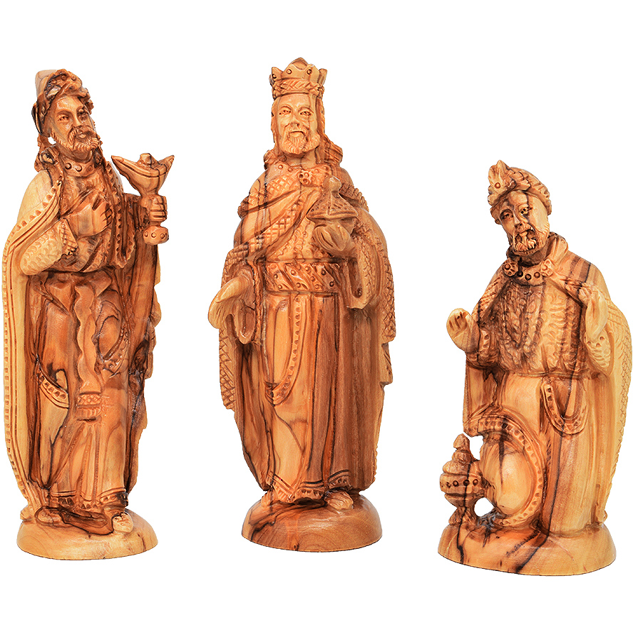 Luxury Olive Wood Nativity pieces 3 Kings – Made in Bethlehem