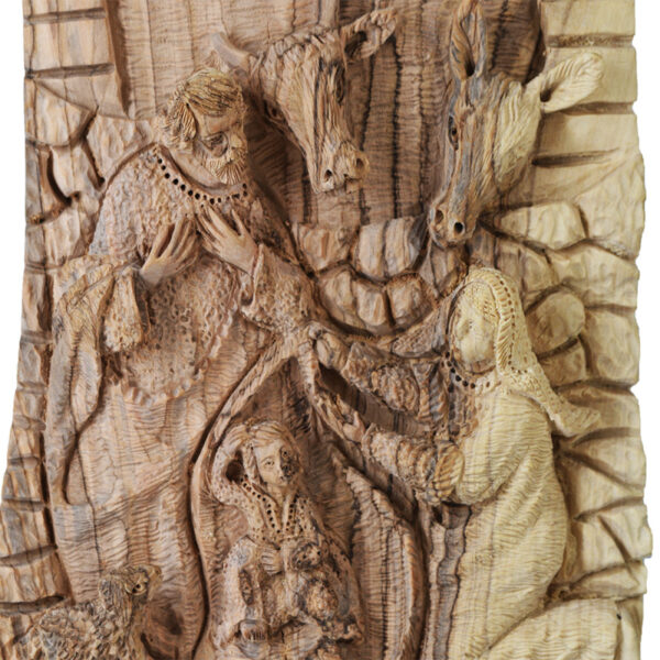 Biblical Art Exclusive! Nativity Scene Ornament from Olive Wood (detail)