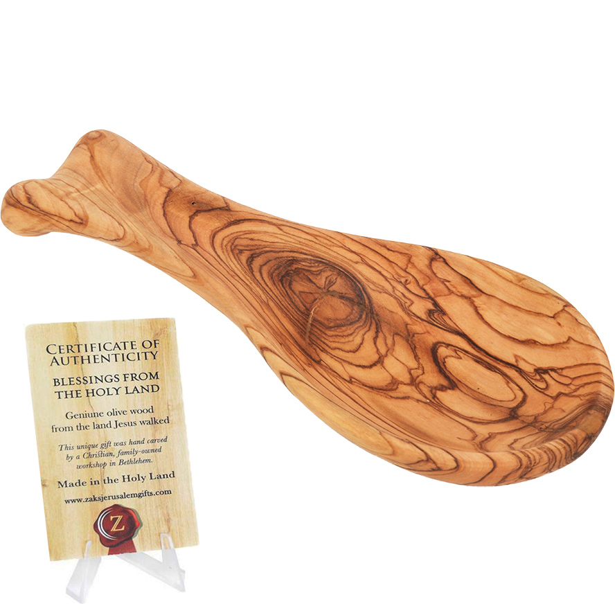 Olive Wood Ramen Soup Spoon - Handcrafted in Israel