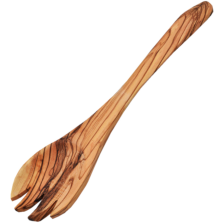 ‘Salad Fork’ Made from Olive Wood in the Holy Land