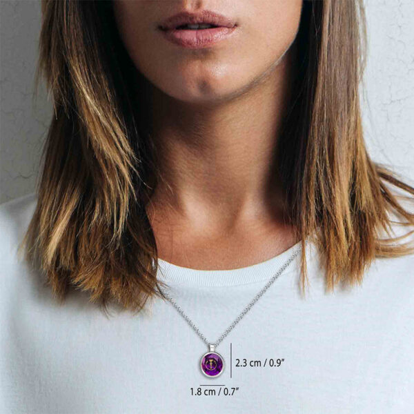 'One New Man' 24k Inscribed Zirconia - 925 Silver Messianic Necklace (worn by model)