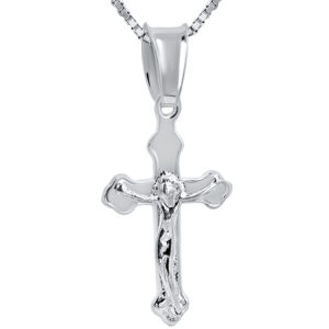Crucifix Cross Pendant - 925 Sterling Silver - Made in Jerusalem