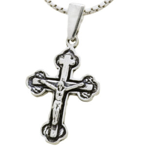 Orthodox Crucifix Pendant - 925 Silver made in Jerusalem