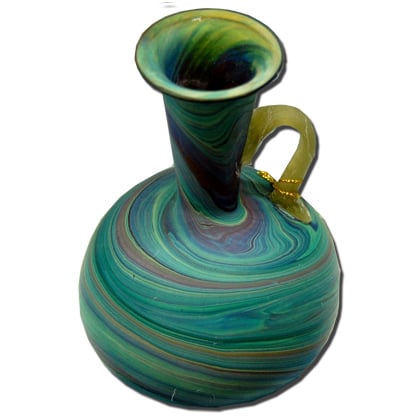Phoenician Style Vase with Handle – Holy Land – Green