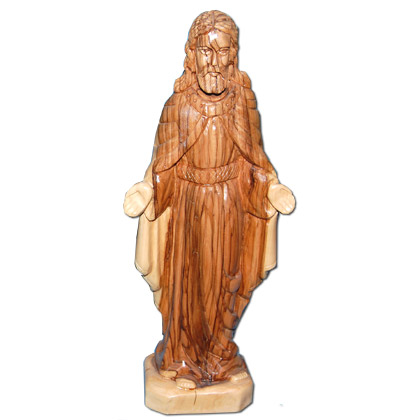 Jesus Statue - Made from Olive Wood in Bethlehem - 16 inch