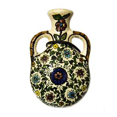 Armenian Ceramic Flask - Made in the Holy Land
