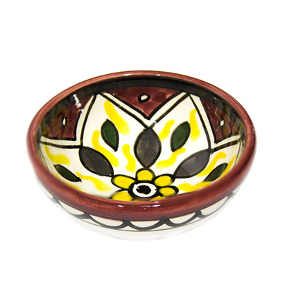 Red Dip Bowl - Ceramics Made in the Holy Land