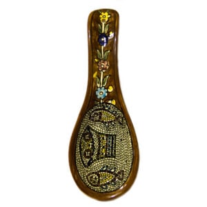 Armenian Ceramic 'Tabgha' Hanging Spoon - Made in Israel