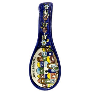 Armenian Ceramic 'Jerusalem' Souvenir Kitchen Spoon