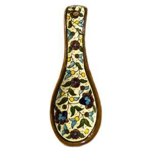Armenian Ceramic 'Holy Land Flowers' Souvenir Kitchen Spoon