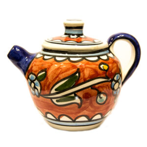 Armenian Ceramic Tea Pot - Holy Land Flowers