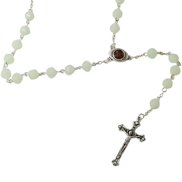 Catholic Rosary - Rosaries with Soil from Jerusalem - Light Green  (soil)