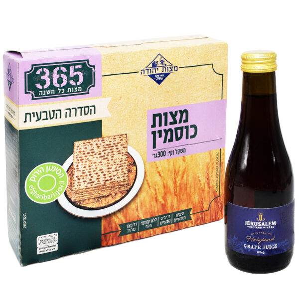 Matzo bread and Jerusalem grape juice