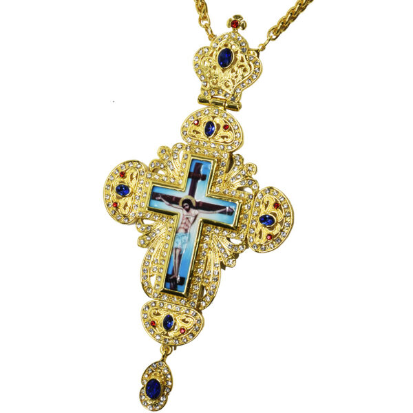 Bishop's Pectoral Cross with Blue Jewels