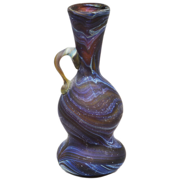 Phoenician Glass Mini Wine Jug - Holy Land Product - Browns 3" (left view)