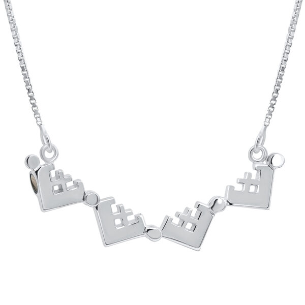 Opening Plain 'Jerusalem Cross' 925 Silver Necklace (open)