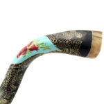 Biblical Yemenite Shofar ‘Pomegranates' Hand-Painted Kudu Horn (top of kudu)