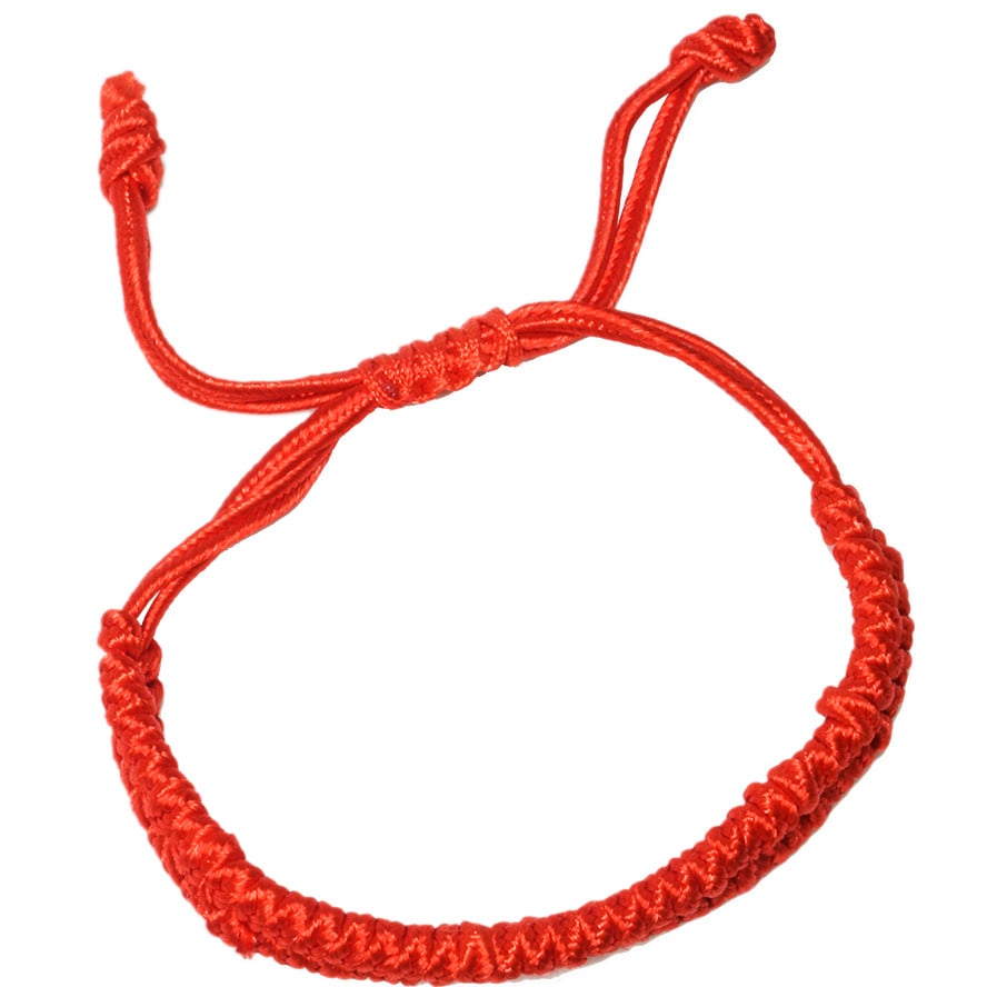 Red Cotton Bracelet from Jerusalem - Adjustable Strap