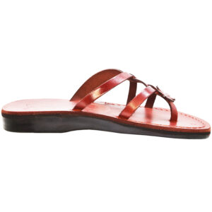 'Rose of Sharon' Women's Jesus Sandals - Made in Israel - Leather (side view)