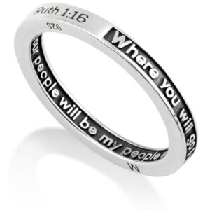 Ruth 1:16 "Your People My People" Scripture Ring - Sterling Silver Ring - Made in Israel