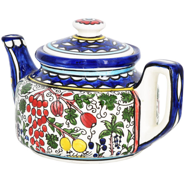 'Seven Species' Armenian Ceramic Tea pot - Made in Israel
