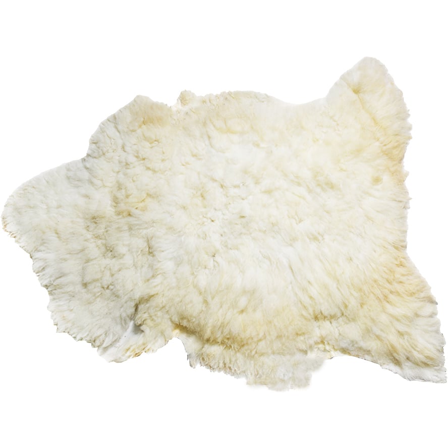 Sheepskin Rug from place of Jesus Birth, Bethlehem (side view)