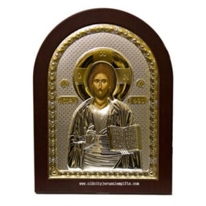 Silver Icon Pantocrator Christ - Made in Jerusalem