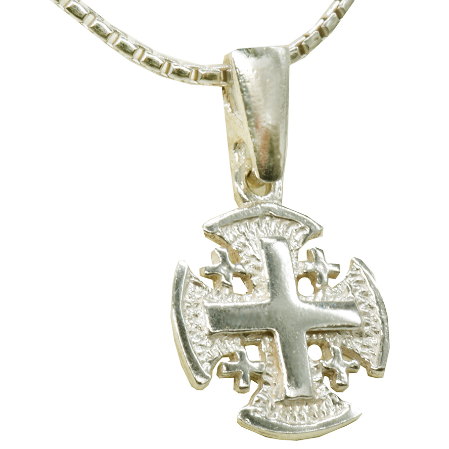 Jerusalem Cross’ in 925 Sterling Silver – Holy Land Pendant