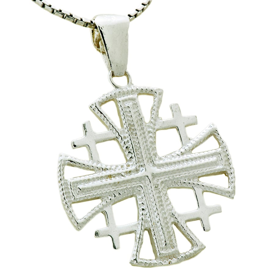 Jerusalem Knights Templar Cross' Sterling Silver Pendant