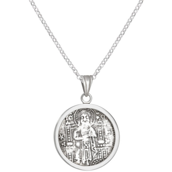 Genuine 'Venetian Grosso' Silver Coin Pendant (with chain)