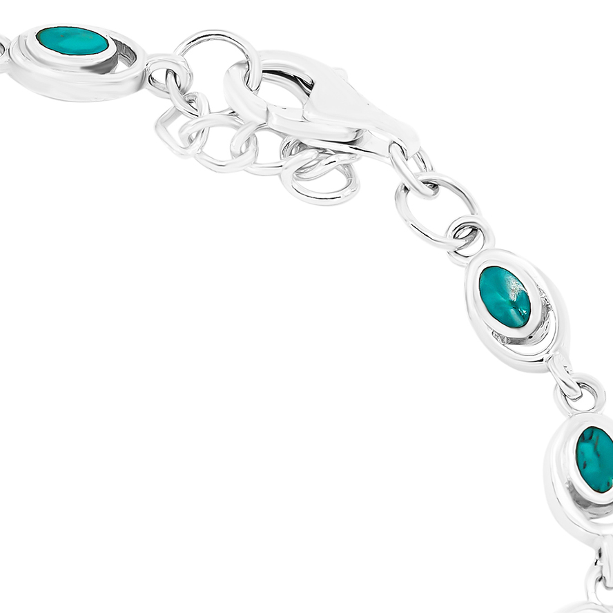 ‘Solomon Stone’ Sterling Silver ‘Almonds’ Bracelet from Israel (detail)
