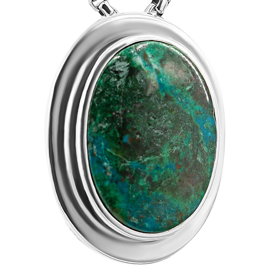 ‘Solomon Stone’ Oval Brooch / Pendant from Israel – Sterling Silver