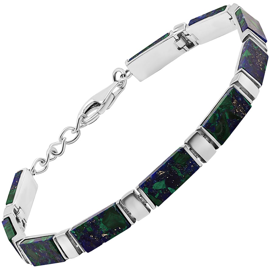 ‘Solomon Stone’ Rectangles Bracelet – Sterling Silver – Made in Israel