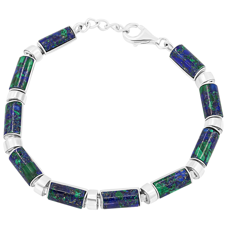 ‘Solomon Stone’ Oblongs Bracelet – Sterling Silver – Made in Israel
