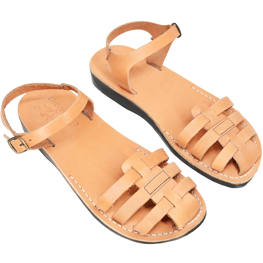 'Spirit of Jerusalem' Jesus Sandals - Made in Israel - Tan Leather