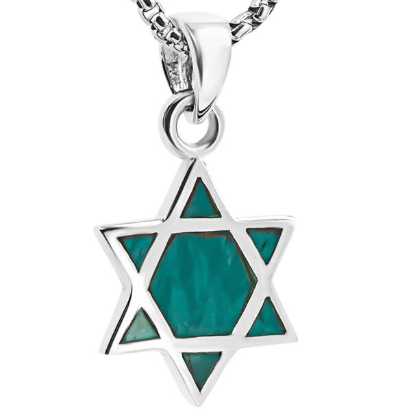 'Star of David' Solomon Stone Sterling Silver Necklace - Made in Israel