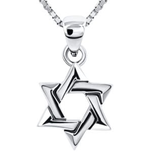 Star of David' Silver Pendant - Made in Israel - Interwoven