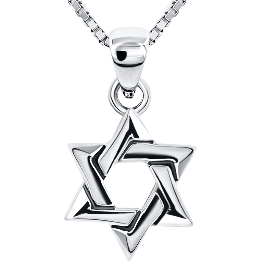 Star of David’ Silver Pendant – Made in Israel – Interwoven