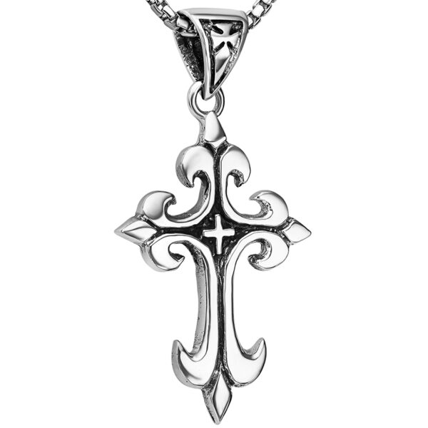 ✟ Sword of the Spirit Sterling Silver Cross Necklace
